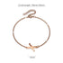 Bold Alphabet Letter Initial Charm Bracelet in Rose Gold Tone